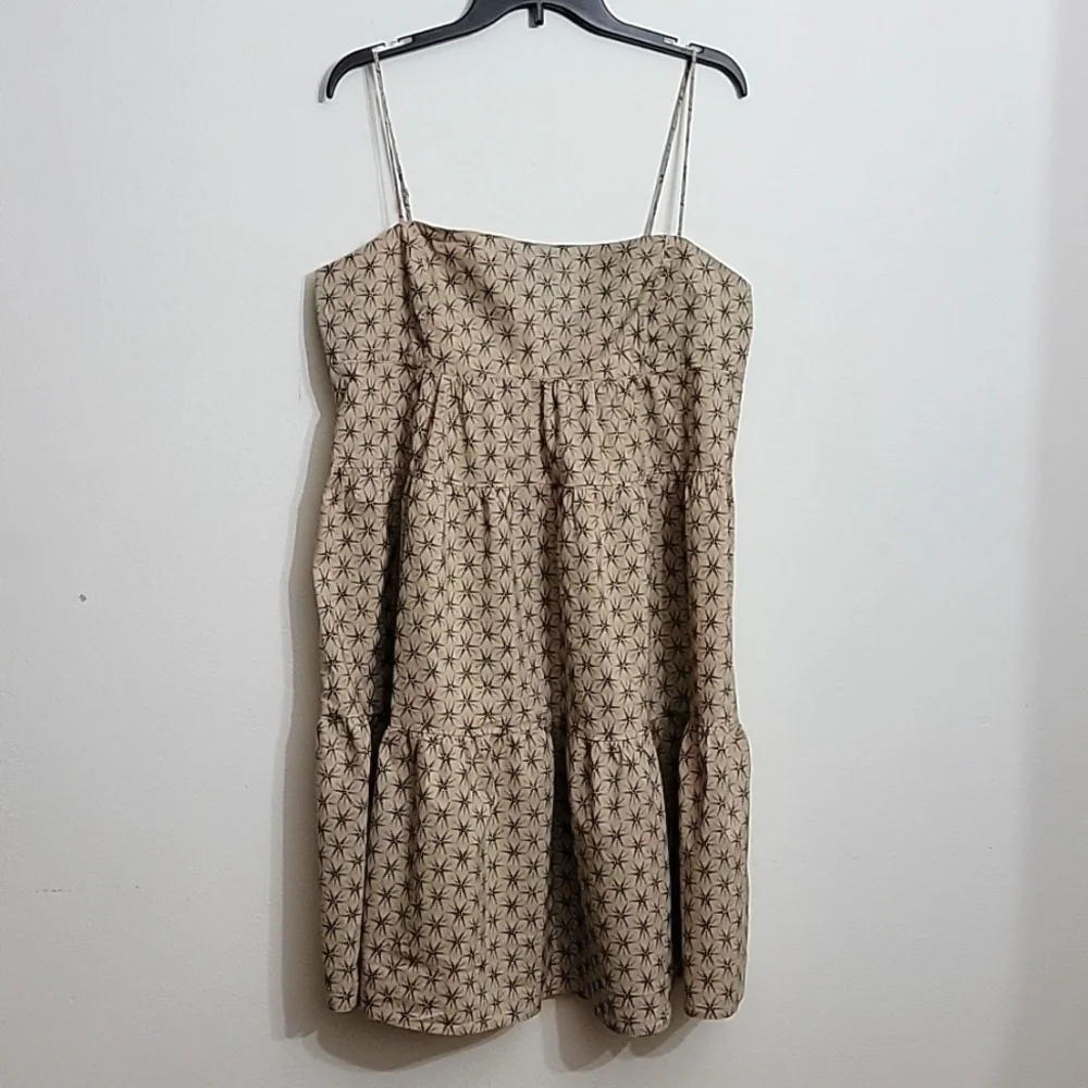 LEVI'S  Women's Casual Tan/Black Spaghetti Strap Dress Size XL